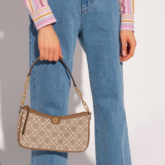 Tory Burch Handbags - Tory Burch Jacquard Signature Crossbody Shoulder Pochette Bag